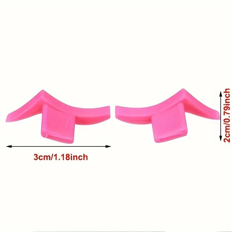 2-Piece Silicone Eyeliner Stencil Set with ABS Handle - Hypoallergenic Cat Eye & Winged Liner Templates