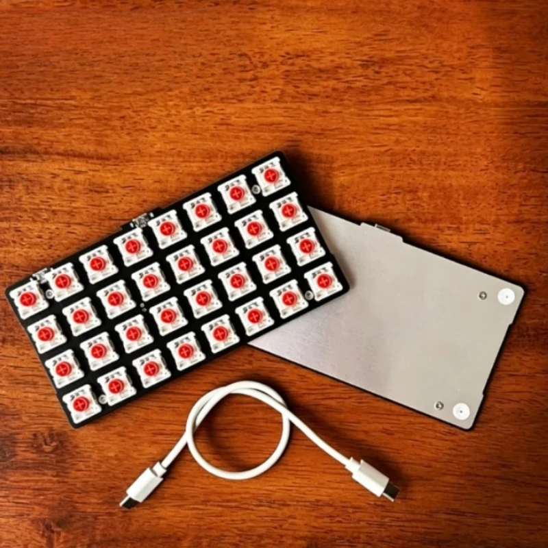Planck 유선 싱글 모드 분할 키보드 맞춤형 X32a 인라인 기계식 키보드 납땜 스위치 VIAL 왼쪽 오른쪽 키보드