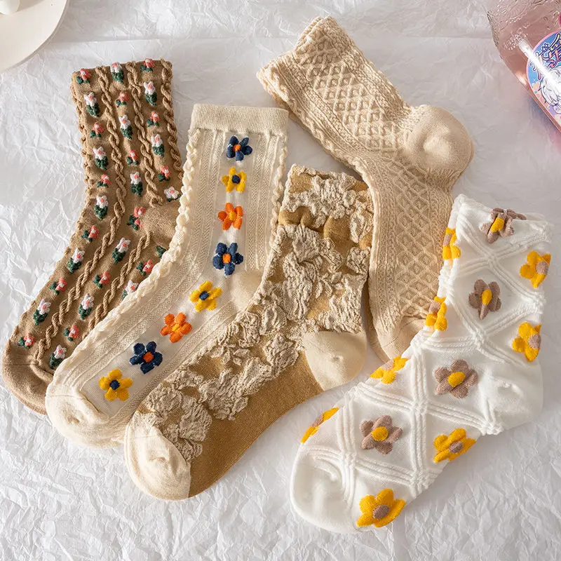 2025 New Pregnant Women's 3D Socks Maternity Winter Trendy Korean Long Socks Maternity Cute Cold Proof Breathable Socks LH078 3