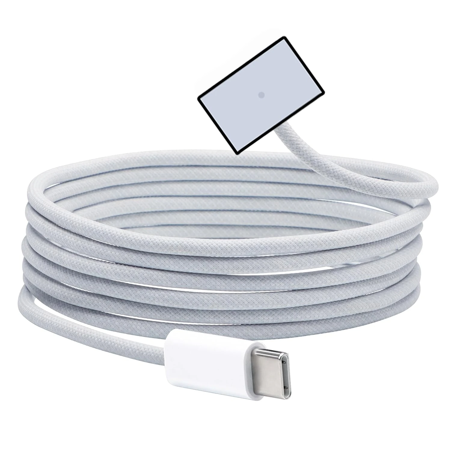 High-Power Braided USB-C to MagSafe 3 Charging Cable with LED Indicator