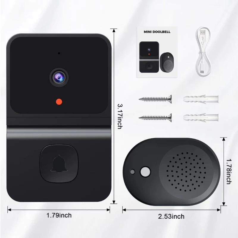 Electronic Wireless Doorbell WiFi Video Doorbell Digital Visual WIFI Door Bells Home Security Camera Two Way Talk Drop Shipping