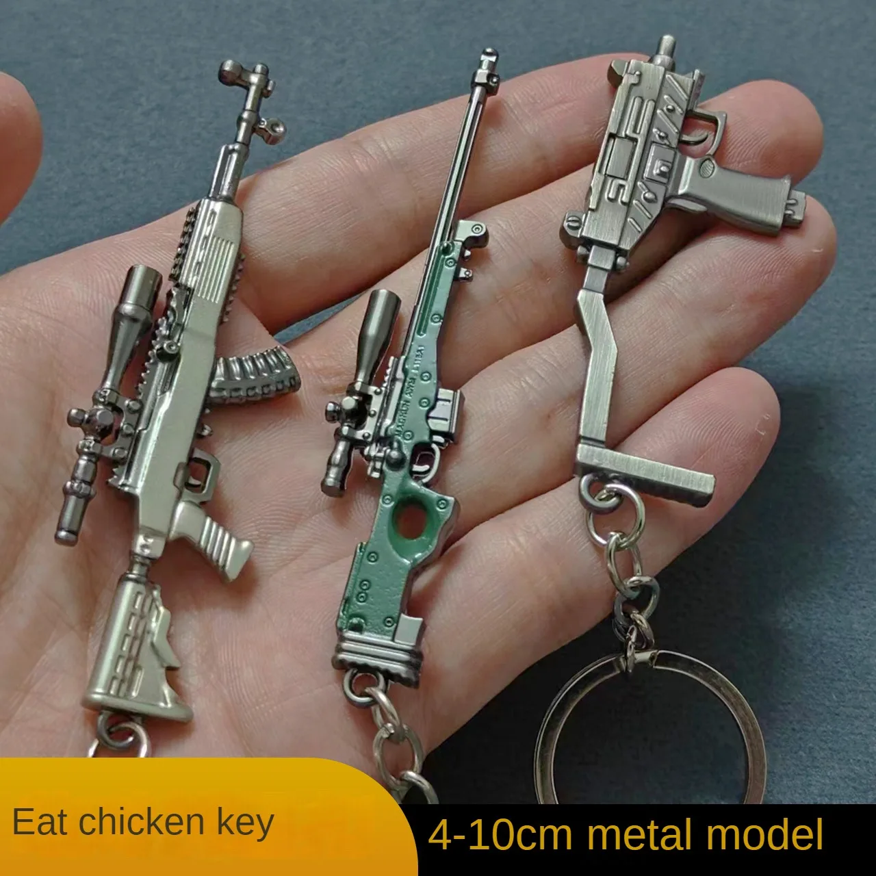 Mini-Schlüsselanhänger-Anhänger Peace Elite 98k Alloy Gun Model PUBG Battlefield Boy Toy Hübscher Schlüsselanhänger Schlüsselanhänger für Männer – Detail 2