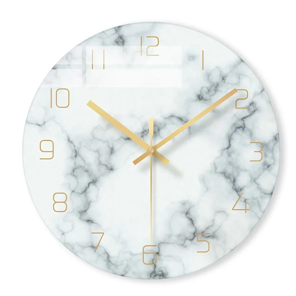 

1 Pcs Nordic Marble Wall Clock Modern Minimalist Bedroom Art Clocks Personality Creative Living Room Fashion Wall Watch