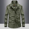 Loose Long Sleeve Casual Shirt Men's Spring Autumn Pure Color Workwear Top Youth Fashionable Cotton Shirt Male Upper Body