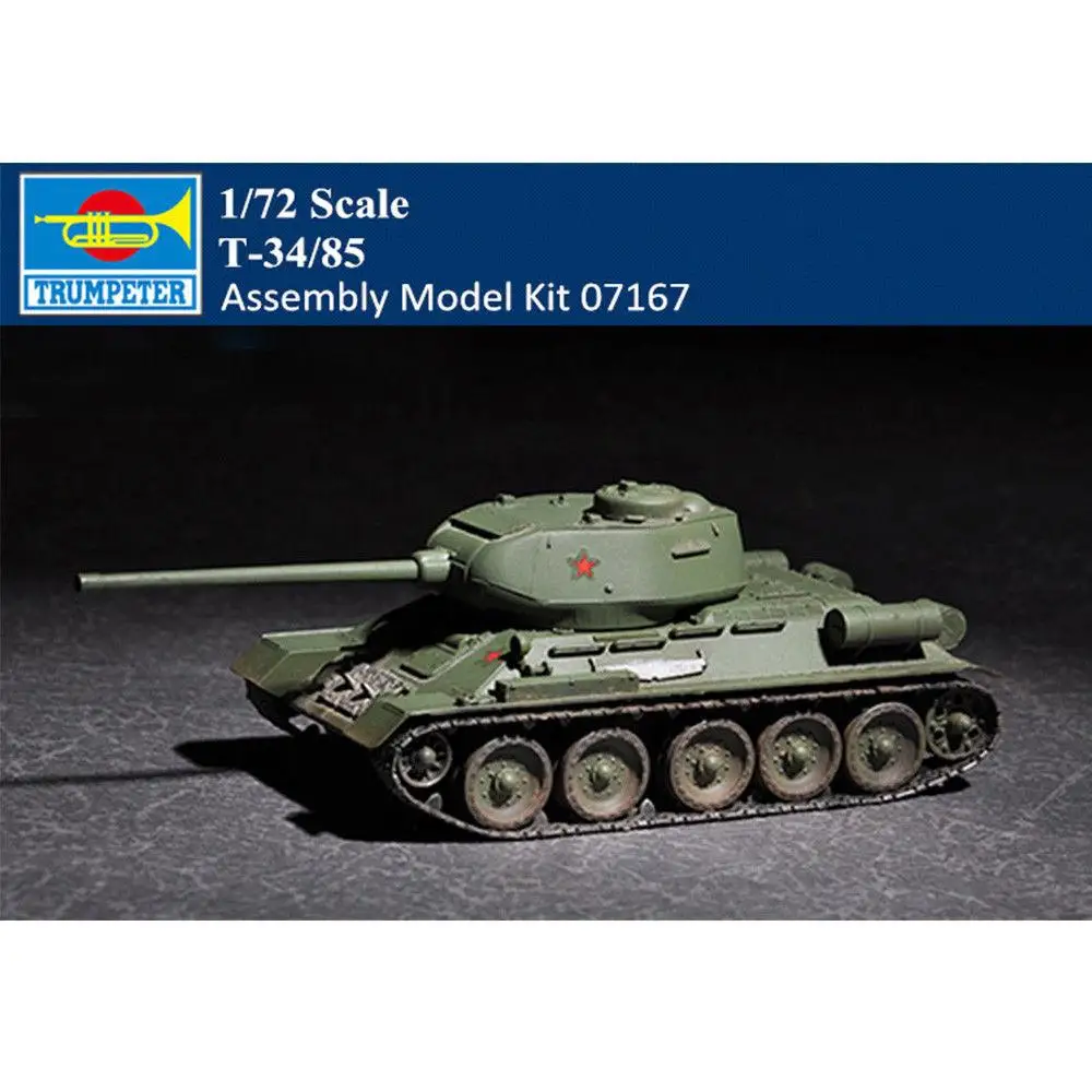 

Пластиковая Сборная модель для танка Trumpeter 1/72 07167 масштаб T-34/85