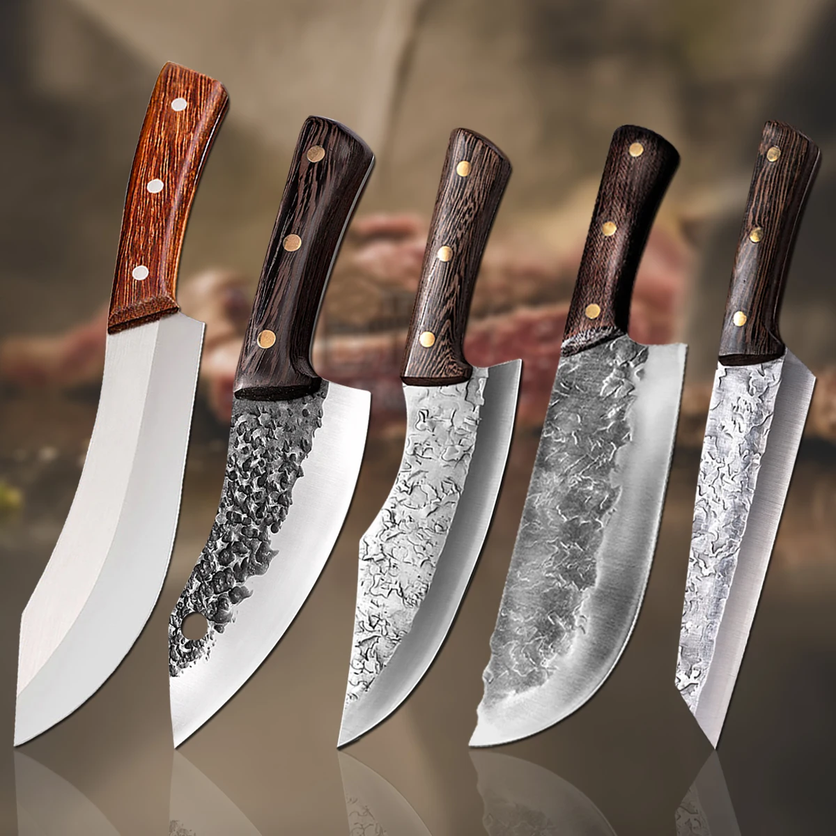 Forged Boning Knife Chef Knife Kitchen Knife High Carbon Steel Fishing  Sharp Cooking Knife Damascus Professional Butcher Knife