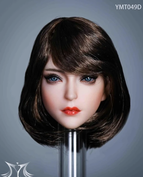 YMTOYS YMT100/106/7 1/6 asiatischer weiblicher Kopf Skulptur bewegliche Augen für 12" PH blass - Bild 26 von 45