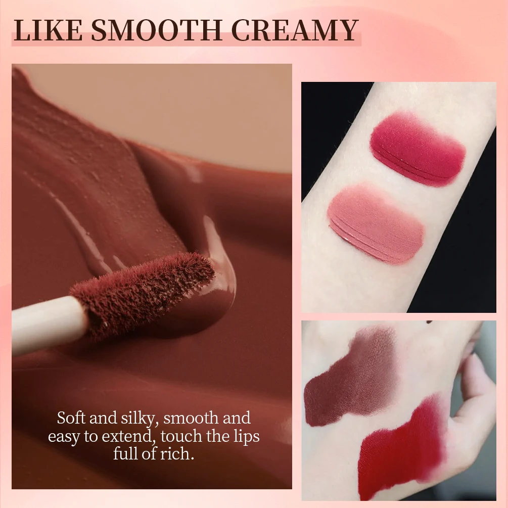 12 Colors Nude Lip Gloss Waterproof Matte Liquid Lipstick Long Lasting Non Sticky Cup Sexy Red Velvet Lip Tint Makeup Cosmetics 5