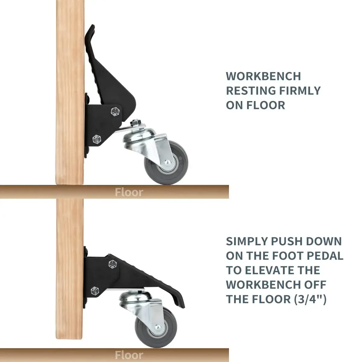 Four-Piece Set Workbench Caster High Quality & Good Price Industrial Casters 3