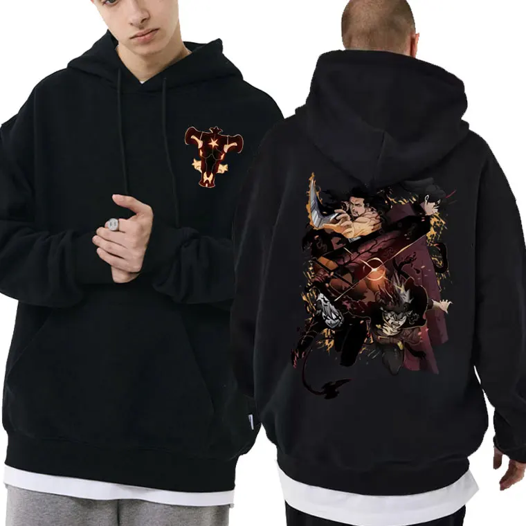 

Anime Black Clover Asta Yami Sukehiro Nacht Faust Liebe Graphic Hoodie Men's Autumn Winter Clothes Men Manga Oversized Hoodies