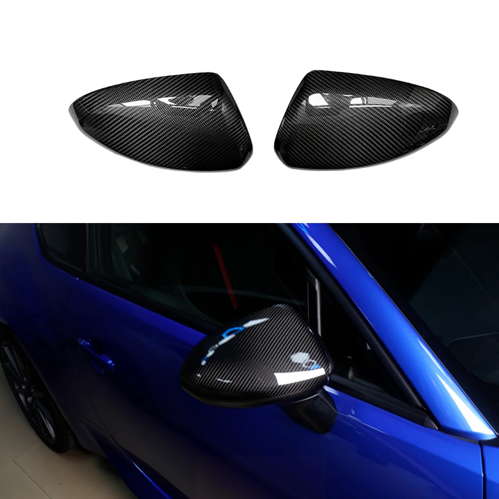 

Real Dry Carbon Fiber Left Right Side Mirror Cap For Subaru BRZ 2021-2023