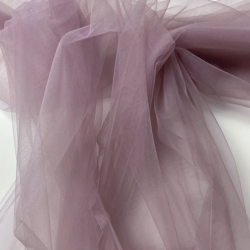 Luxurious Burgundy Red Tulle Mesh