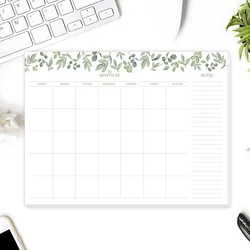 Monthly Undated A4 Planner Notepad - 24 Sheets for Home, School, and Office Organization (WHITE)