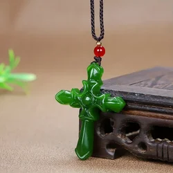 Unisex Fashion Cross Pendant Necklace - Sleek and Versatile Design (Cyan)