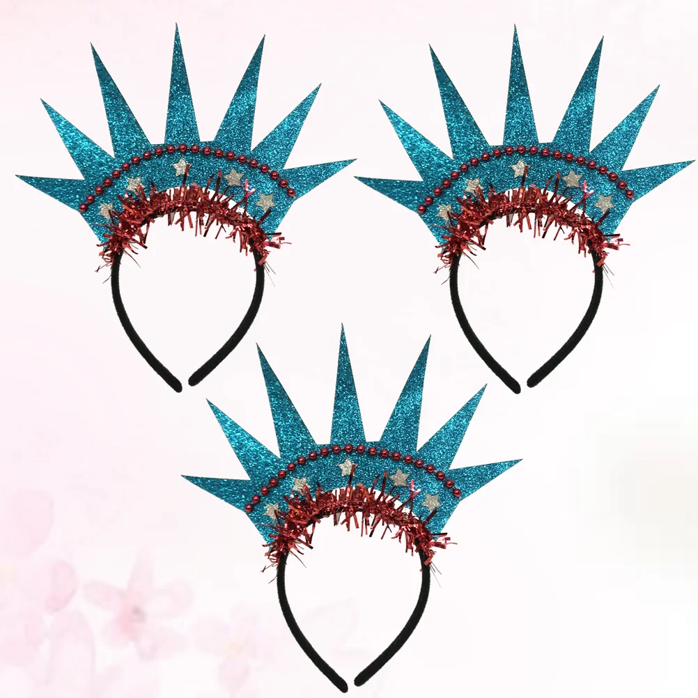 

3pcs Party Headband Glitter Star Hair Party Headdress for Independence Day