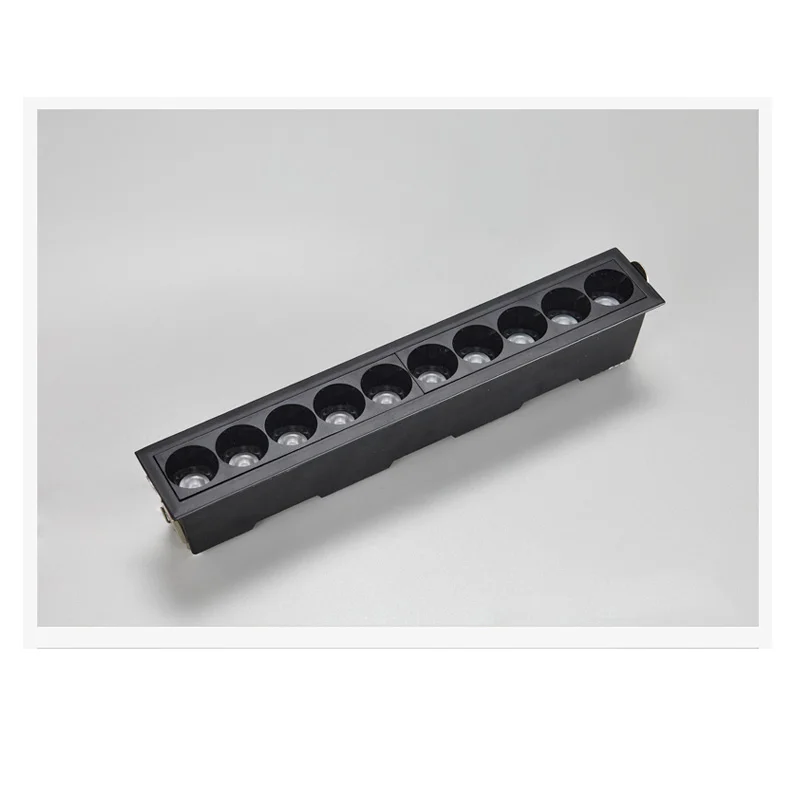 LED Linear Grille Lights Embedded COB LED Spotlights 10W 20W 30W Wall Light Aluminum Indoor Lighting