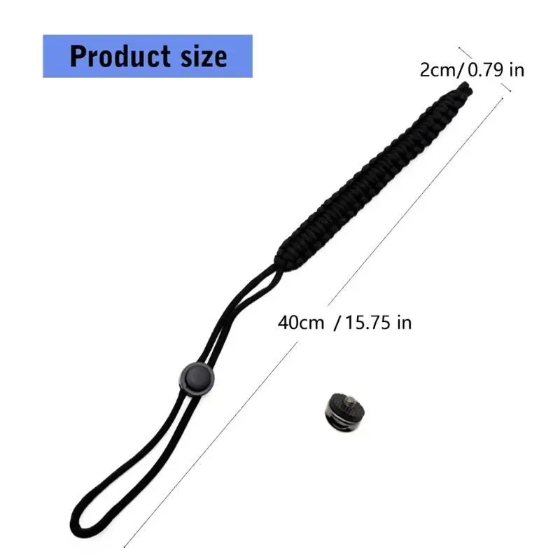 Universal Anti-Loss Wrist Strap with Secure Nylon Weave and 1/4-Inch Screw Attachment