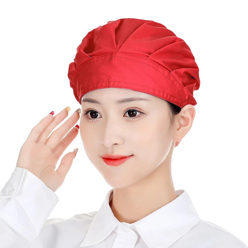 작업용 조절 가능한 탄성 백 부팡 모자, 간단한 단색 헤어 보호, 헤드 커버 터번 창고용, 신제품