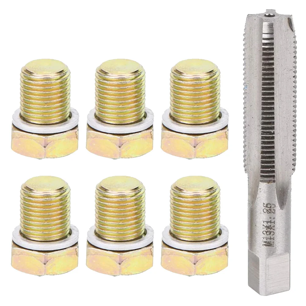 Car Repair Combination Suit M13x1.25 Iron Portable Oil Pan Drain Sump Plug Key Oil Pan Thread Repair Tools Kit