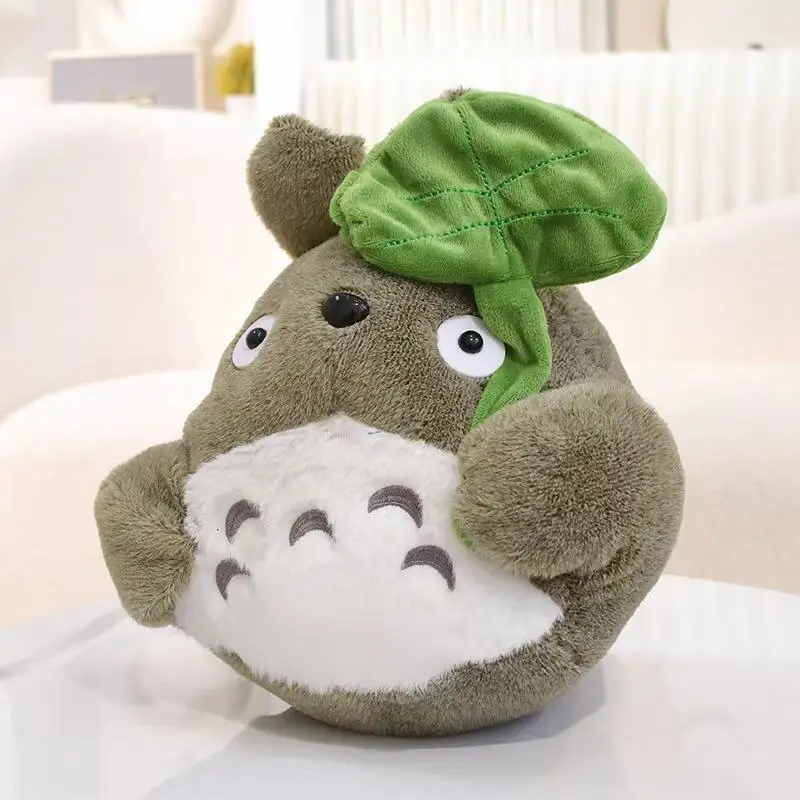 Hot 22/30cm Lovely Lotus Leaf Totoro Plush Toy Kawaii Fluffy Totoro Doll Stuffed Animal Totoro Plushies Birthday Gifts Girl Kid