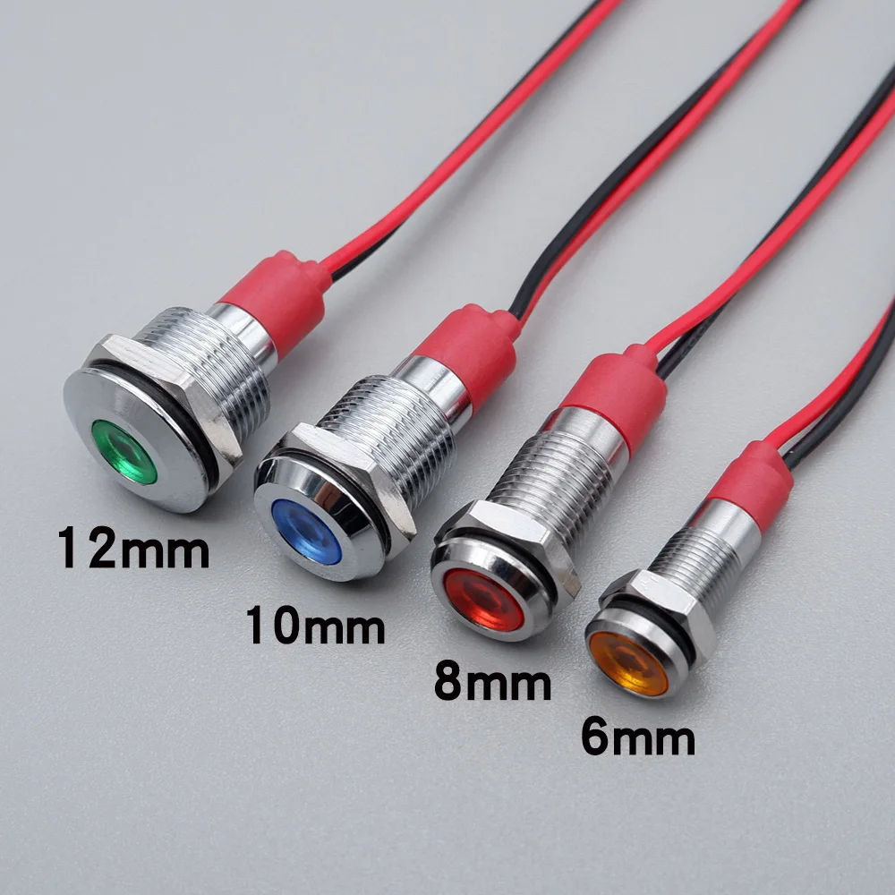 รูปสินค้า ไฟแสดงสถานะ LED โลหะ หลากขนาด หลายสี