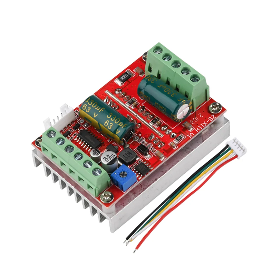 2X DC 6-60V 400W BLDC Three Phase DC Brushless Motor Controller PWM Hall Motor Control Driver Board 12v 24v 48v