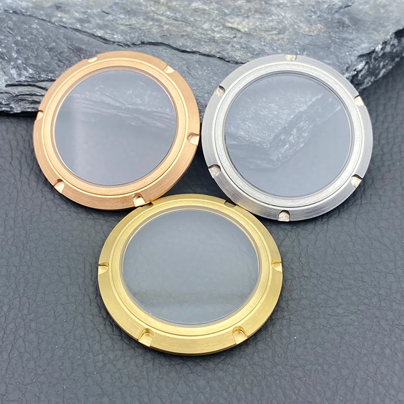Enhanced Transparent Glass Sapphire Caseback for Automatic Movement Watch Cases