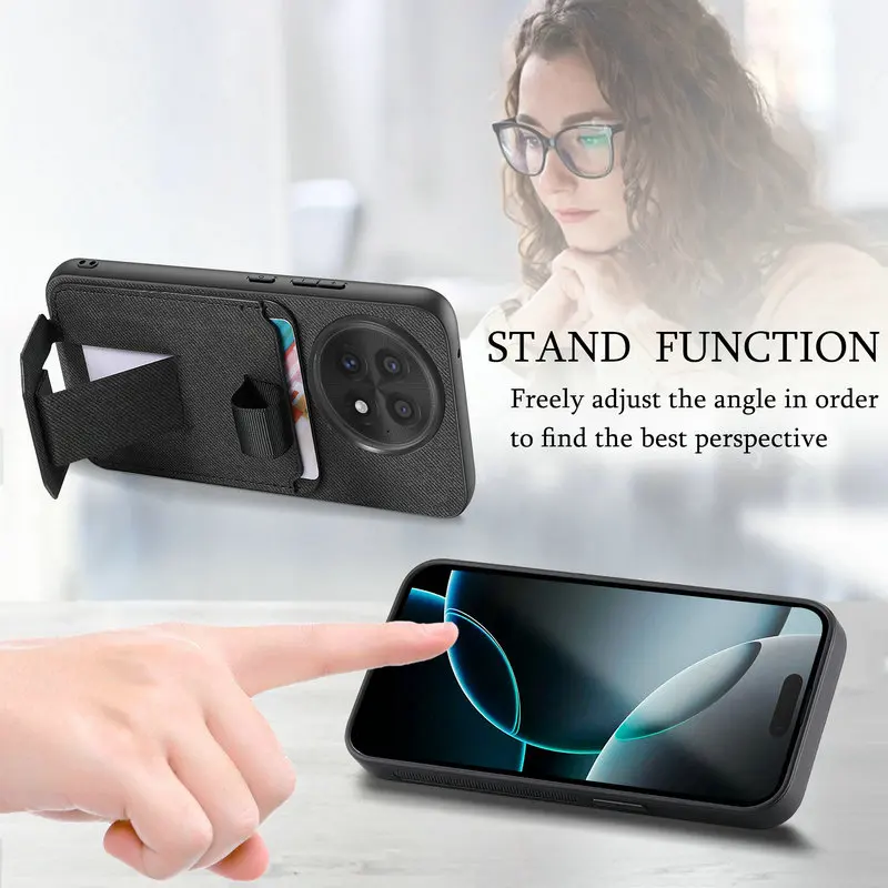 Shockproof Leather Card Holder Stand Luxury Phone Case