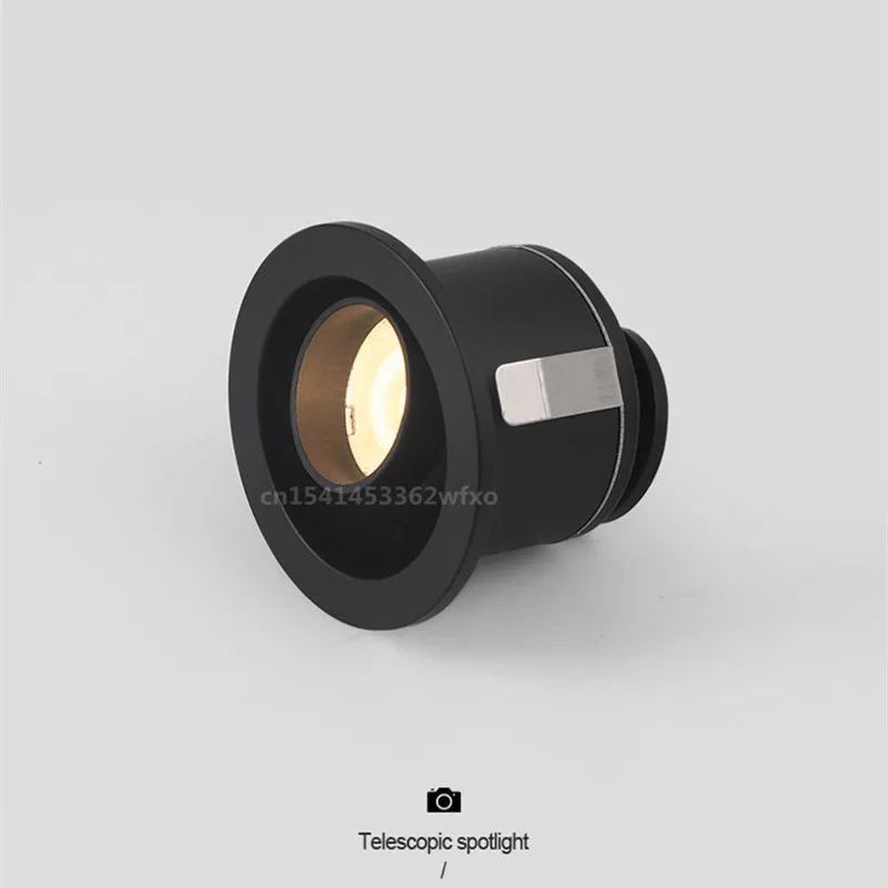 Dimmable LED anti-glare mini downlight spotlight AC110-220V embedded ultra-thin COB skylight cabinet home lighting