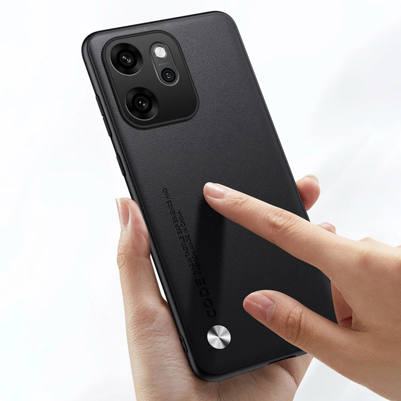 Premium PU Leather Silicone Phone Case - Full Protection Back Cover
