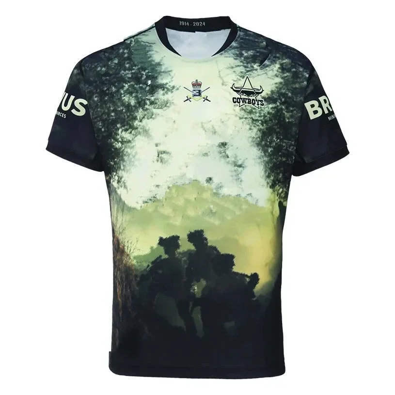 thumbnail image 1 of Camiseta de rugby local de los North Queensland Cowboys 2024 2023/24 CAMISETA DE ENTRENAMIENTO DE LOS COWBOYS blackhats talla S--3XL---5XL, 1 of 5