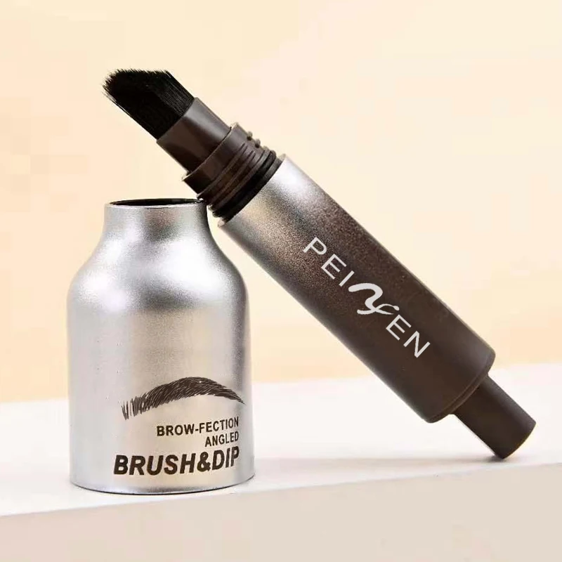 Eyebrow Tint Pencil With Large Brush Head Natural Hairline Modification Press Type Eyebrows Dye Pen Anti Smudging 4