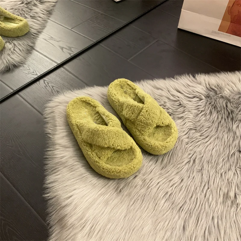 New Women's Slippers Luxury Mink Fur Soft Bottoming Home Flat Slippers Fashion Comfortable High-quality Casual Women's Slippers