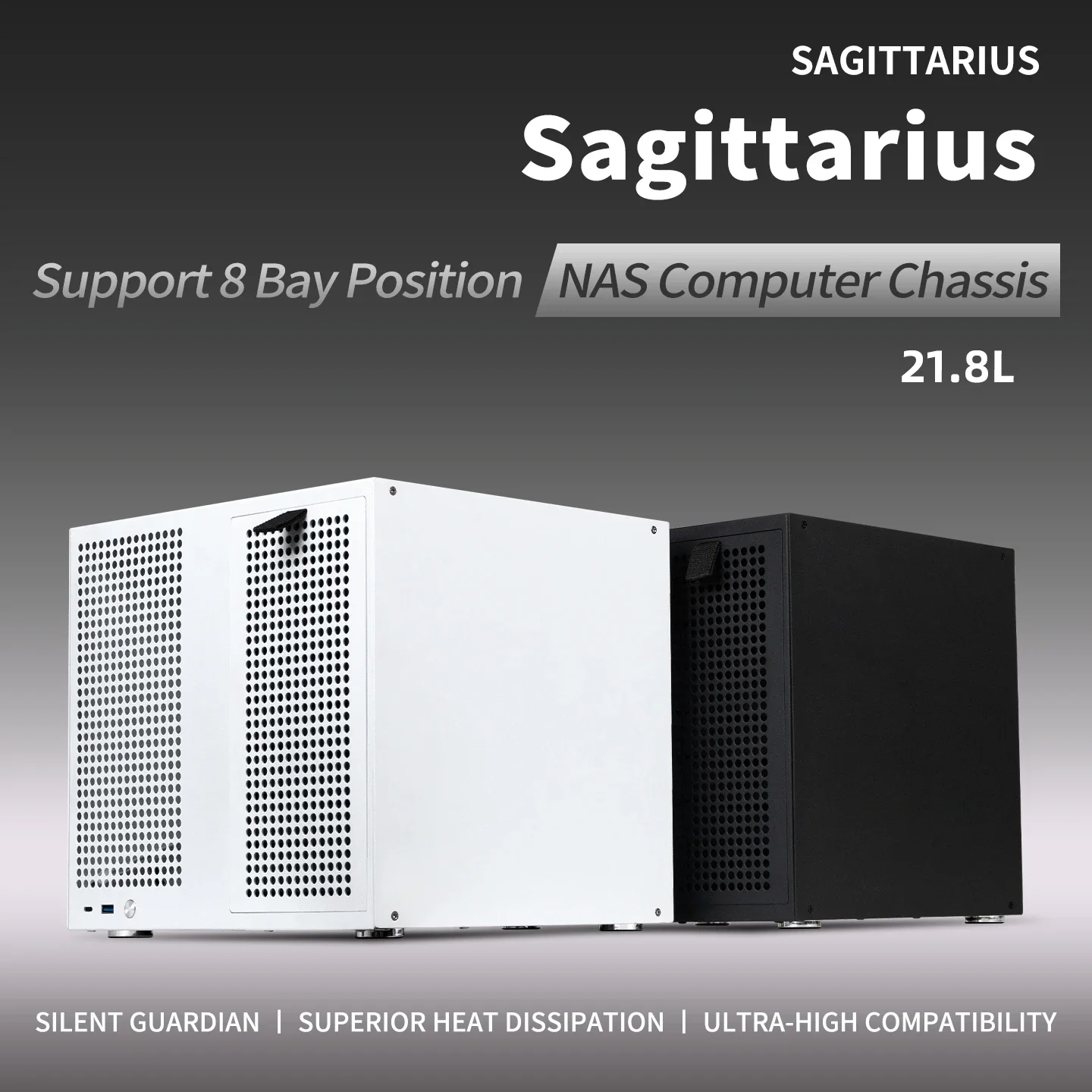 8베이 NAS 컴퓨터 케이스, SAS/SATA 핫스왑 백플레인, MATX 메인보드 지원, 풀하이트 PCIe |   홈 서버 저장소용
