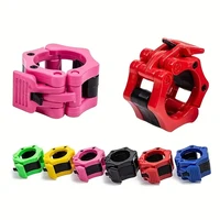 1pair Barbell Clamps, Quick Release Barbell Lock Buckle, Dumbbell Bar Clip, Weight Plates Collar Clips For Workout Fitness Train 1