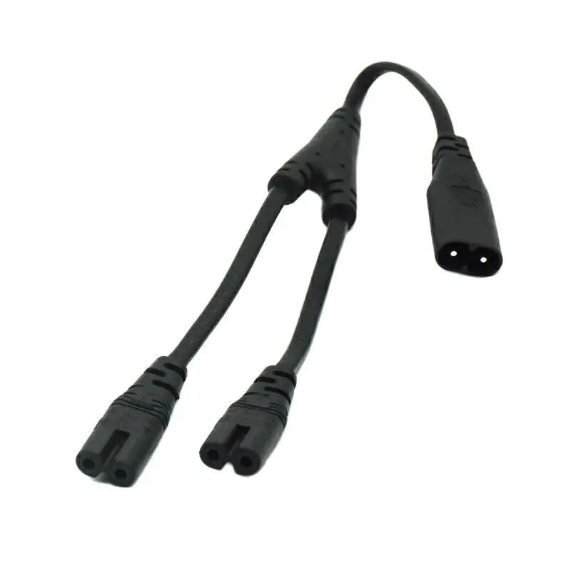 1 шт. 2-контактный штекер IEC 320 C8 на 2 гнезда C7 Y-образный разделитель кабель питания