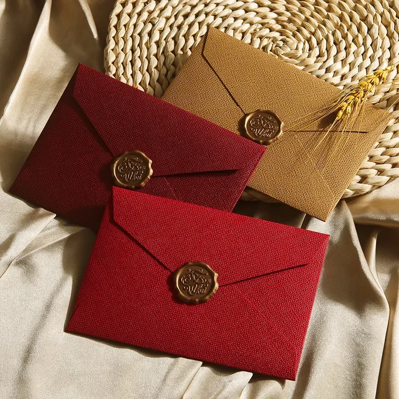 Blank Envelope Invitations Postcards Giftbox Message 250g 16.2x11.4cm Texture Wedding Business Letters Storage Bag 20pcs