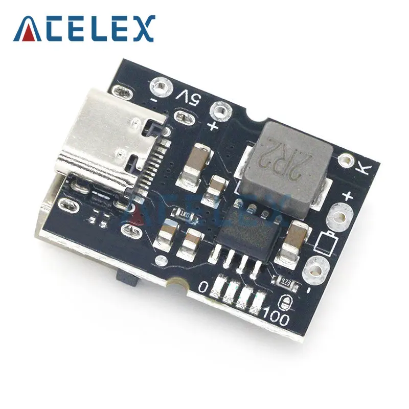 Lithium Battery Charger Battery Charger Module High-precision 5V2A charge-discharge integrated module Type-C input compatible with 4.2V lithium battery