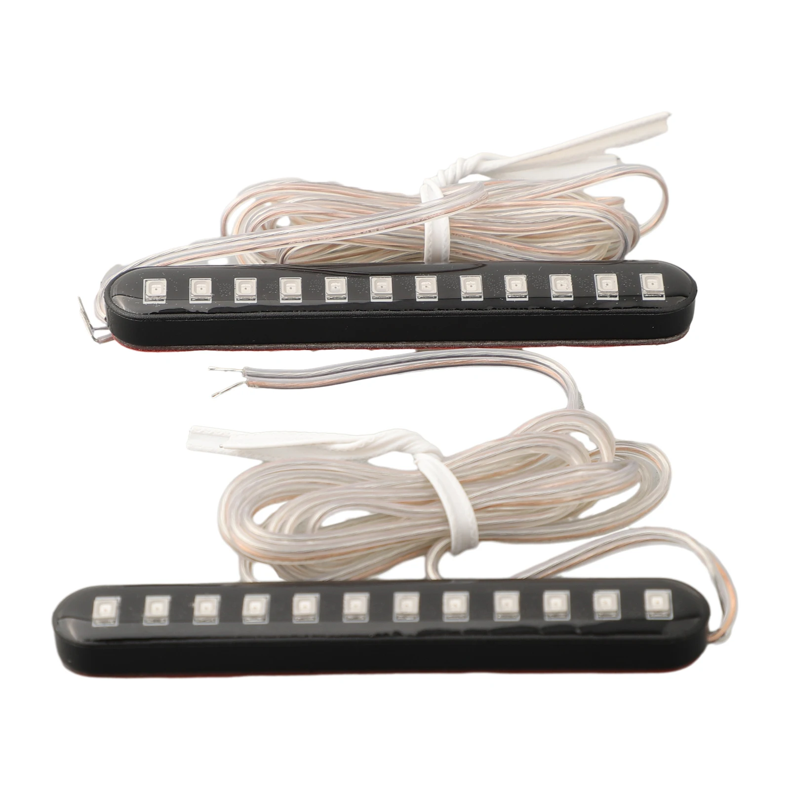 

Turn Light Motorcycle Universal 12 LED 2PCS Amber DC 12V Flowing Water License Plate Light Bar Light Strip New