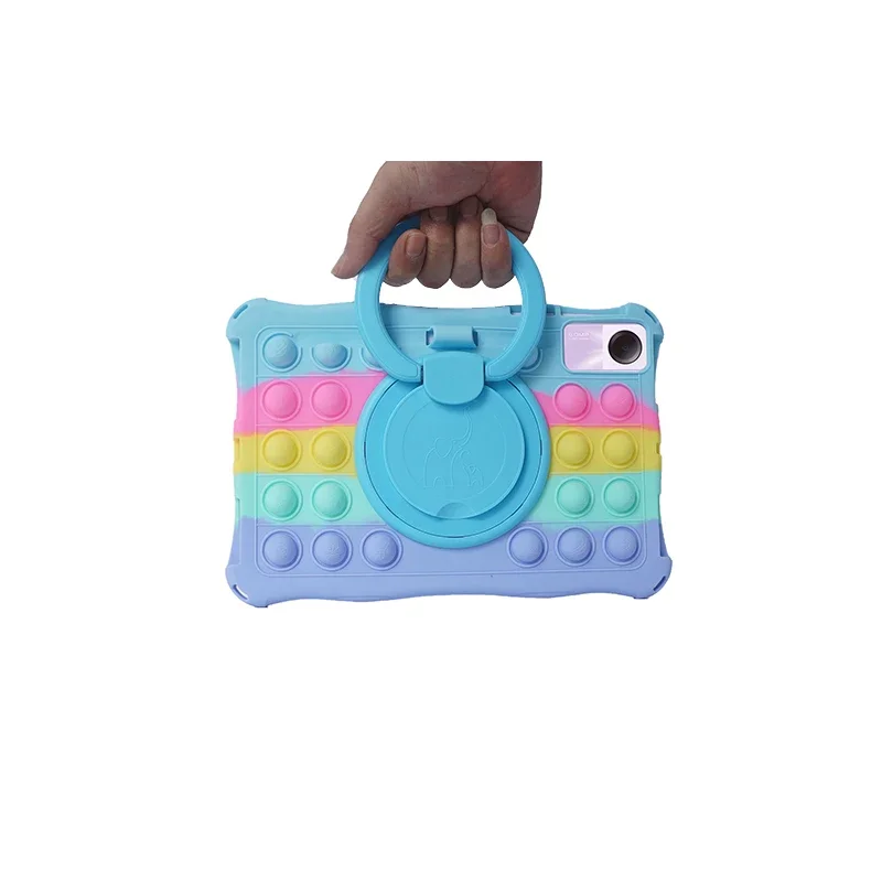 Kids-Friendly 360° Rotating Shockproof Tablet Case - Soft Silicone Lightweight Shell