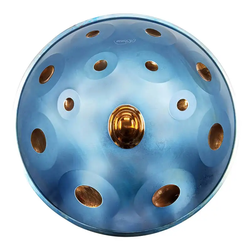 Handpan Blue NJ Star, 13 Notes D Minor Scale ,TOP Series 440/432Hz Instrument Steel Hand Drum with Soft Bag Gift Set