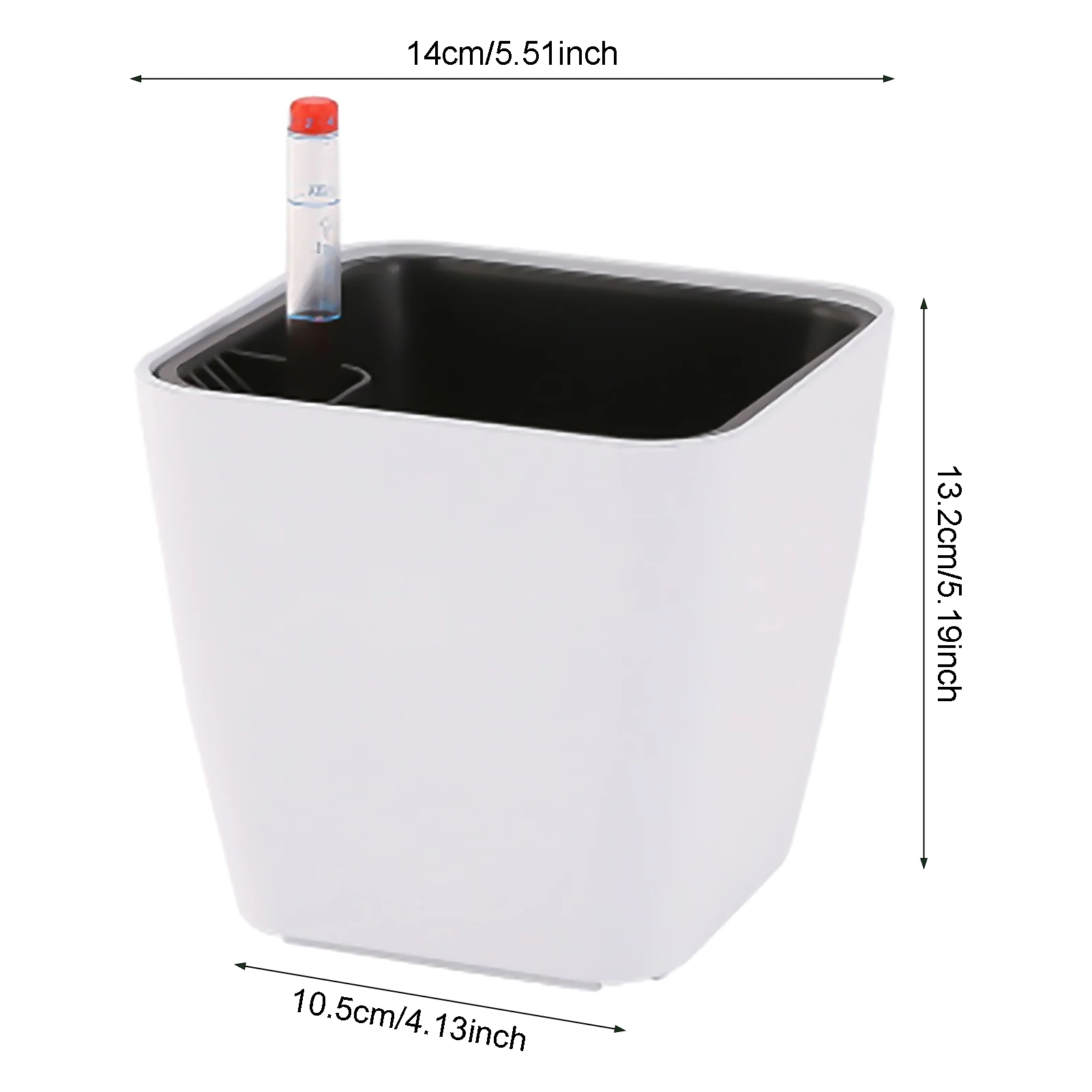 Self-Watering Indoor Planters with Water Level Indicators