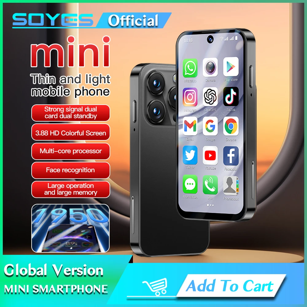 SOYES XS19 Pro Mini Smartphone Android 12 with Face ID