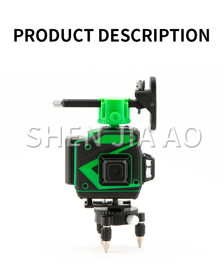 4D Self-leveling 360 Laser level 12 Lines Green Horizontal And Vertical powerful