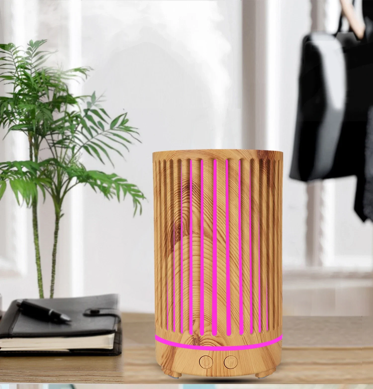 Smart Tuya Aroma Diffuser 400ml App Controlled Air Humidifier_voghion.com