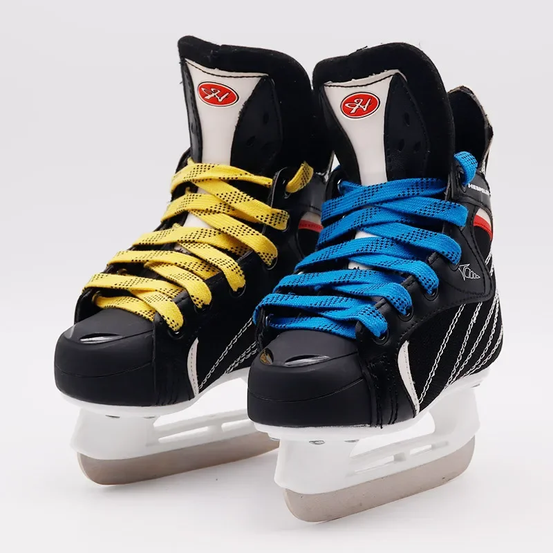 Skate Laces 8 Different Length Dual Layer Braid Extra Reinforced Tips Waxed Tip Design Suit For Ice Hockey Skate Hockey Shoelace
