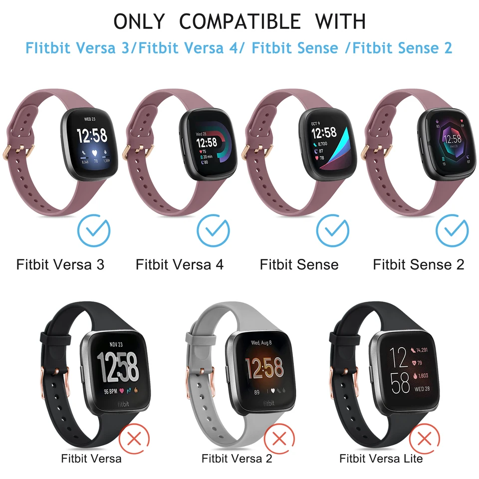 Fitbit Versa 4 Cinturino Sportivo Compatibile Con Fb Versa 4/Versa 3/Sense Fascia Per Polso