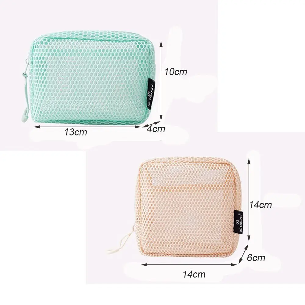 Transparent Polyester Cosmetic Bag with Zipper for Storage