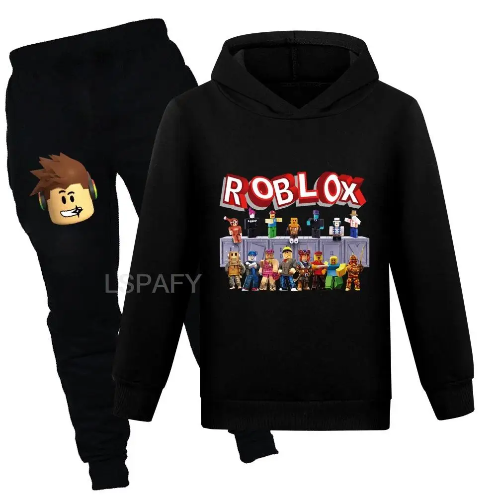 Baby Boys Clothing Set Roblox Cartoon Hoodies Sweatshirt+Pants Sets 2Pcs Tracksuits Clothes Children Costume 2-15Y