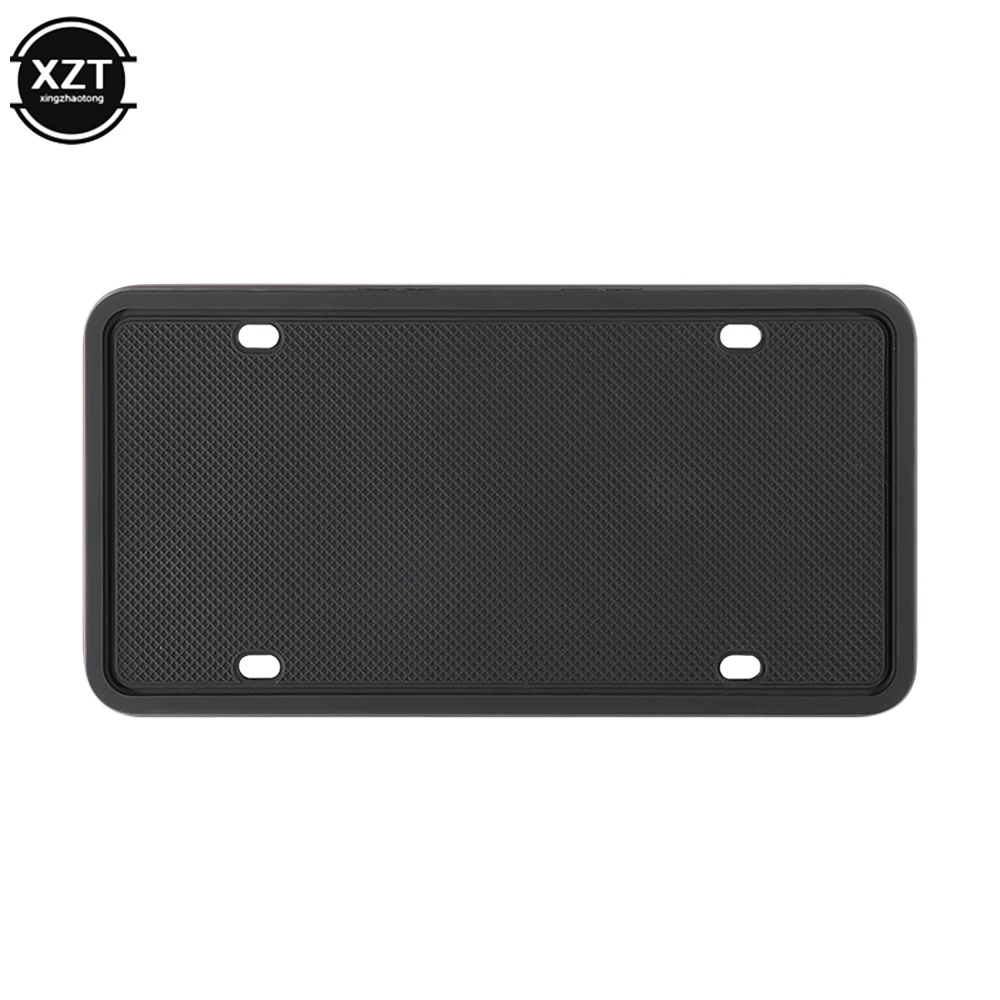 License Plate Bracket License Plate Frame License Plate Holder Car Silicone License Plate Frame Kit Detachable Waterproof Screw Mounted Number Plates For US Canada Automobile